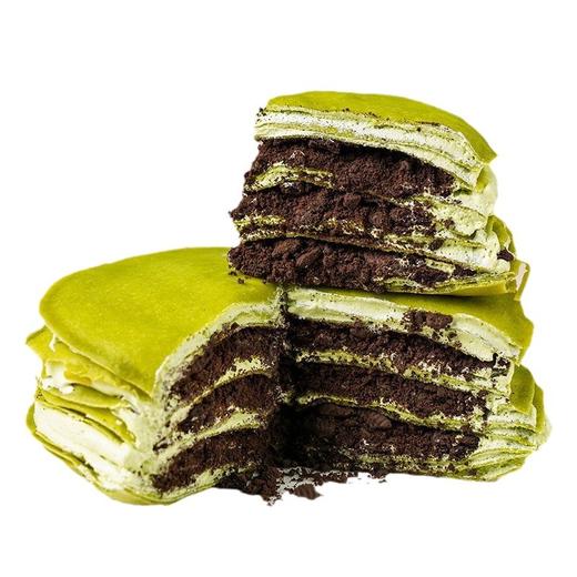 【抹茶千层蛋糕】“抹茶 + 奥利奥 + 千层” 是国民级甜品组合，饼皮韧性十足不易破，酸甜平衡不腻口，400g动物奶油下午茶甜点西式糕点QQ 商品图2