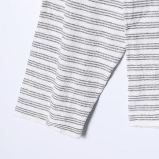 SDSA男装2026新款高贵轻奢美式撞色条纹半纽扣圆领长袖T恤百搭潮 商品图3