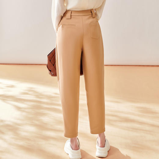 剩S/M/L 芳外新款高腰通勤休闲裤显瘦直筒西装裤女8T23CH0966 商品图3