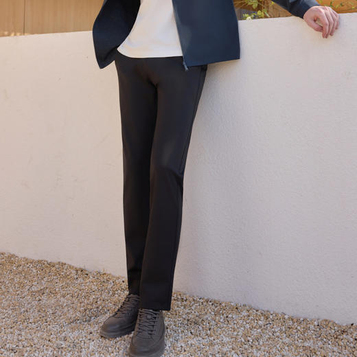 半身缘男裤 春季商务轻薄蚕丝透气简约休闲裤261201B10330175 商品图3