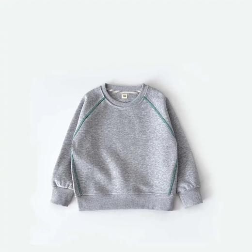 【枳芽】儿童撞色麻丝圆领卫衣 四色可选 120-170码可选 商品图2