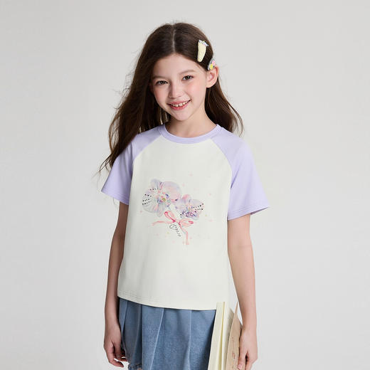 笛莎/Deesha 2026年夏季新款中童T恤撞色T恤 商品图1