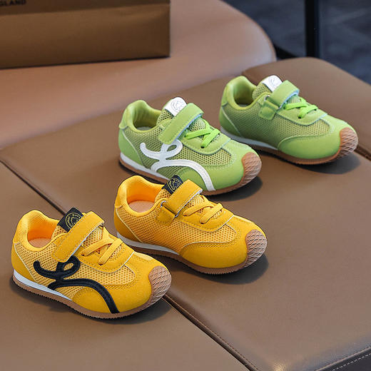 【小黄鸭】儿童春夏季新款男女童阿甘鞋儿童板鞋休闲双网透气男童运动鞋27-37 商品图4