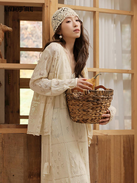 【门店同款】ENJOY春季“序光之旅”郁金香钩花连衣裙 169443561 商品图5