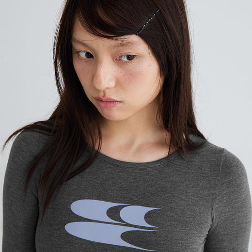 CryingCenter 兰精莫代尔云感高弹基础修身长袖打底衫 哭喊中心 商品图2