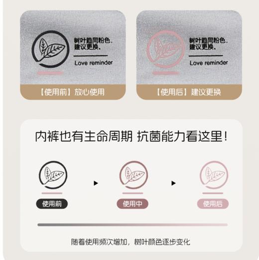 自带“备忘录”的内裤！樱姿娜女士中腰备忘裤 6条礼盒装 WL87035 商品图1
