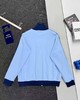 F031053条纹立领蓝色拉链长袖修身夹克外套男女同款 商品缩略图1