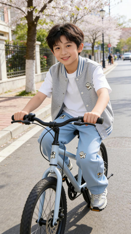 西蒙日记 小狗刺绣弯刀裤 男孩女孩都能穿 110-170 商品图4