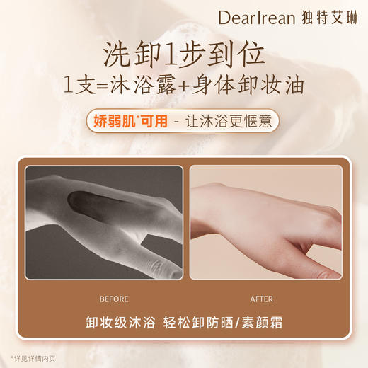 【侯明昊同款丨满2件减20元丨满3件减30元】明星同款推荐！DearIrean独特艾琳保湿清洁馥郁留香不假滑香氛沐浴露350ml（官方自营） 商品图4