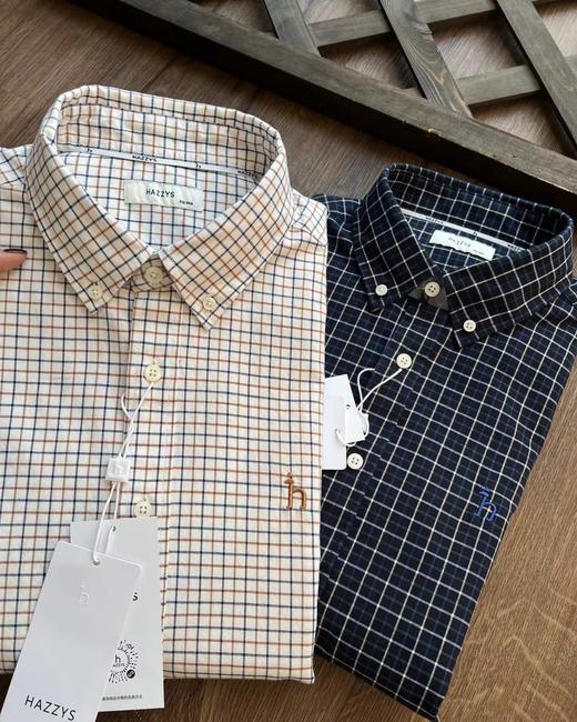 F031045新品男装时尚休闲百搭舒适通勤格子衬衫上衣 商品图3