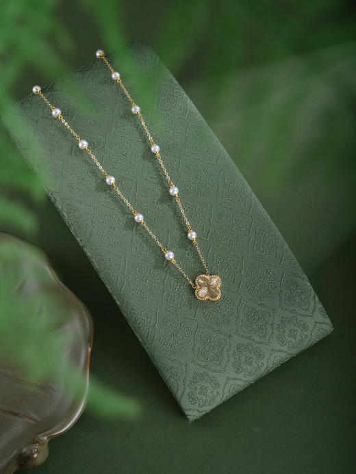 子佩集【四叶星辰】珍珠惜王妃项链【XXXL019】镀金四叶草2602 商品图3