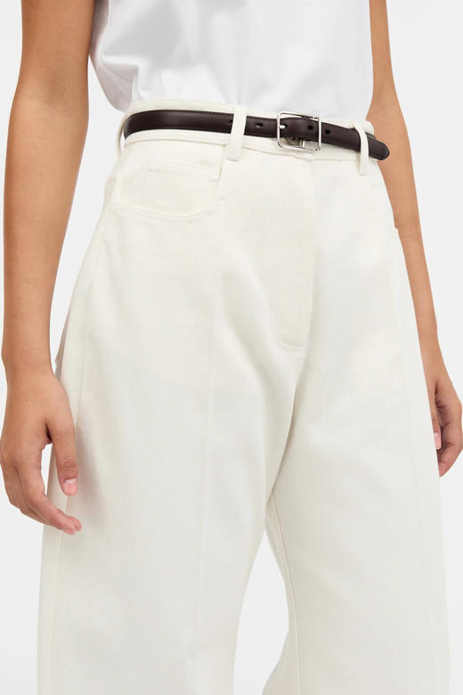 Mark Kenly Domino Tan 26SS 棕色AMI牛皮银扣腰带 商品图0