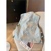 春夏新中式国风马甲 蓝色蝴蝶刺绣上衣女装 气质无袖背心马甲 商品缩略图1