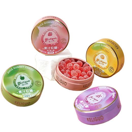 【日常维C❗️果汁酸q糖】感受鲜果原香，就像在空口嚼果汁，软糯q弹越嚼越美味，糖酸砂软糖便携糖果盒随身携带小零食QQ 商品图4