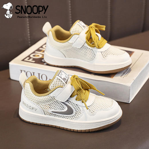 【史努比】儿童鞋板鞋春夏网面透气小白鞋软底舒适板鞋26-37 商品图4