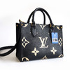 【95新】LV路易威登Onthego系列M45659小号黑白全皮onthego手提单肩包女士090326AK22 商品缩略图3