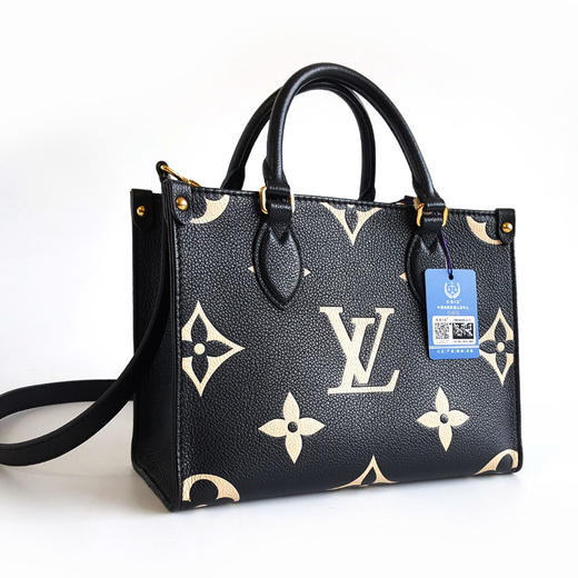 【95新】LV路易威登Onthego系列M45659小号黑白全皮onthego手提单肩包女士090326AK22 商品图3