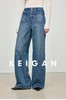keiga*n开*间前口袋直筒牛仔裤 商品缩略图2