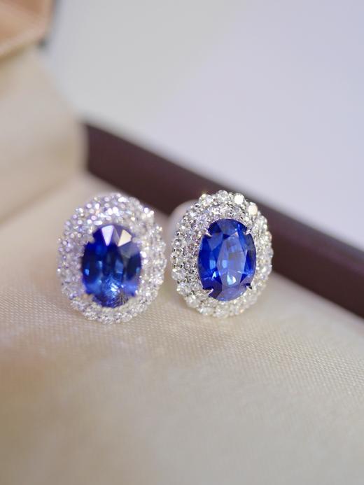 2.06ct蓝宝石耳钉 商品图2