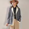 剩S/M/L/XL 芳外春季新款职场通勤西服双色拼接款假两件女式西装外套0160 商品缩略图3