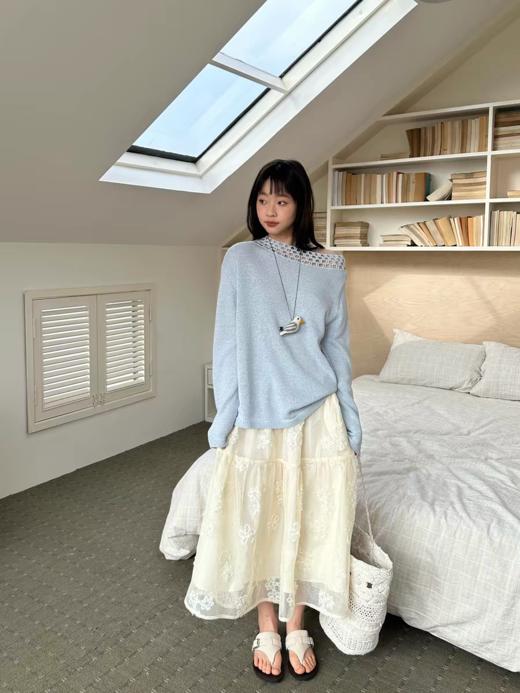 nothe Case布然/NC261814/「海风砂糖」手钩斜肩一字领毛衣 商品图3