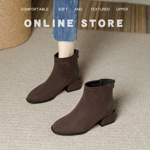 【热卖5年屹立不倒！跟高3.5cm 穿上秒拥有大长腿的切尔西靴】百搭舒适 粗跟不蹩脚 切尔西靴 商品图11