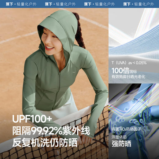 【春上新】【新品】6楼蕉下女士凉感速干运动防晒衣（修身款）AL900吊牌价299 商品图1