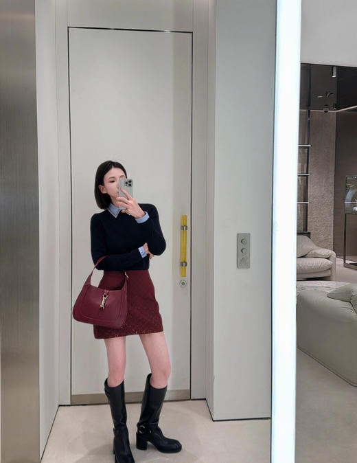 古驰海军蓝假两件羊毛针织衫 商品图5