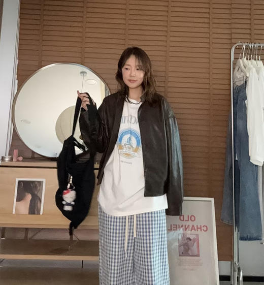 老米优品🎈5-7天预售！高品质！韩国同款《软糯蛋白皮夹克外套》又美又飒百搭王皮衣外套！带防尘袋发货~ WT260310A 商品图6