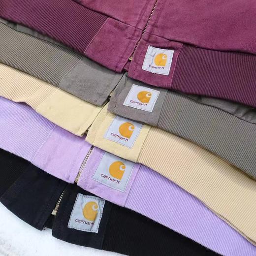 F031012宽松拉链下摆螺纹男女同款软化细腻帆布质感工装克外套 商品图4