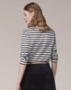 点此购买 哈吉斯春秋季女士宽松撞色条纹打底内搭纯棉长袖T恤 ss 341790 商品缩略图6