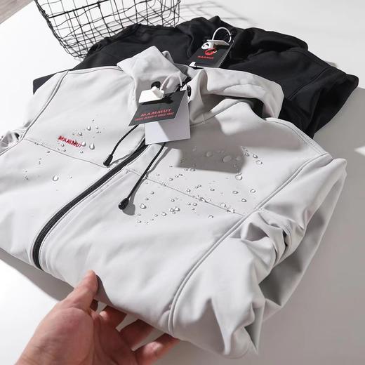 F031032男士防风防泼水抓绒保暖软壳刺绣红标标志夹克上衣 商品图2