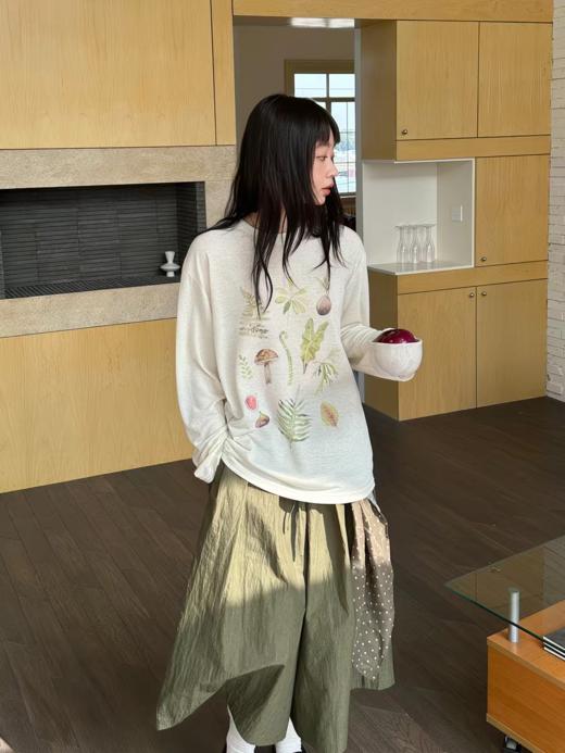 nothe Case布然/NC261627/nothe Case「植物叶片」棉麻感软糯印花T 商品图4