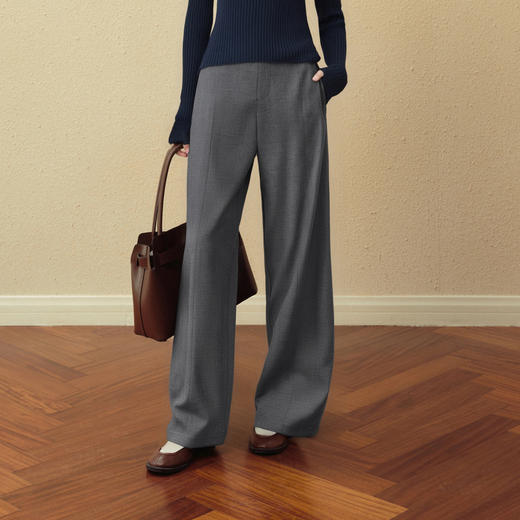 【商场同款】诗凡黎休闲百搭阔腿裤25秋新款显瘦长裤女3G8751711 商品图2