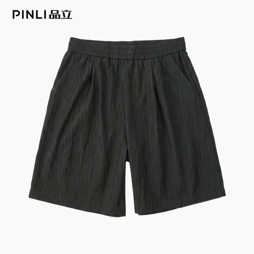 PINLI品立2026新款男士宽松纯色直筒休闲短裤五分裤夏季百搭潮牌B262117021 商品图3