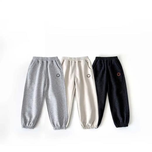 【枳芽】儿童缩腿刺绣卫裤  3色可选 120-170码 商品图0