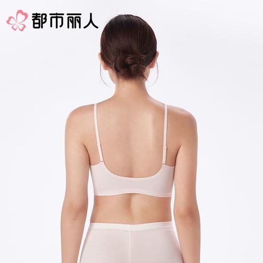 都市丽人背心无罩杯薄蕾丝花面背心短抹胸有杯垫时尚美搭LVC1A7 商品图2