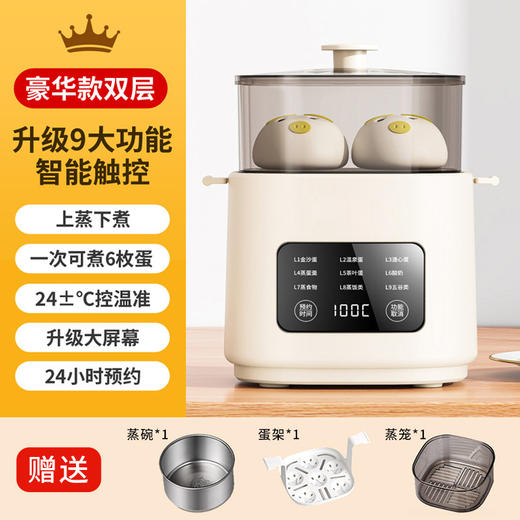 蒸蛋器新款自动断电 多功能煮蛋器 可预约早餐机煮鸡蛋神器 商品图1