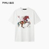 PINLI品立2026夏季新款男士圆领马年印花烫钻短袖T恤上衣青年潮牌BG262111011 商品缩略图3