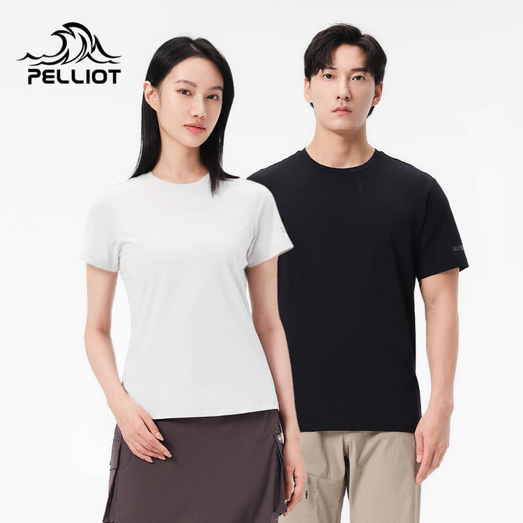 伯希和速干T恤男休闲防晒短袖上衣透气速干衣女户外徒步运动半袖