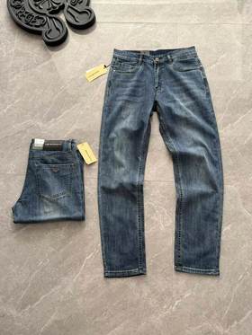 F031043春款百搭小直筒立体裁剪版型微弹牛仔裤男士长裤