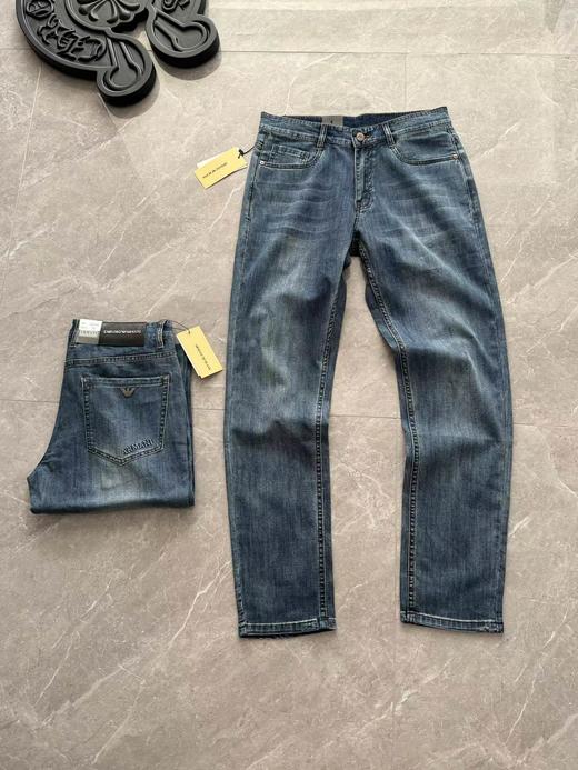 F031043春款百搭小直筒立体裁剪版型微弹牛仔裤男士长裤 商品图0