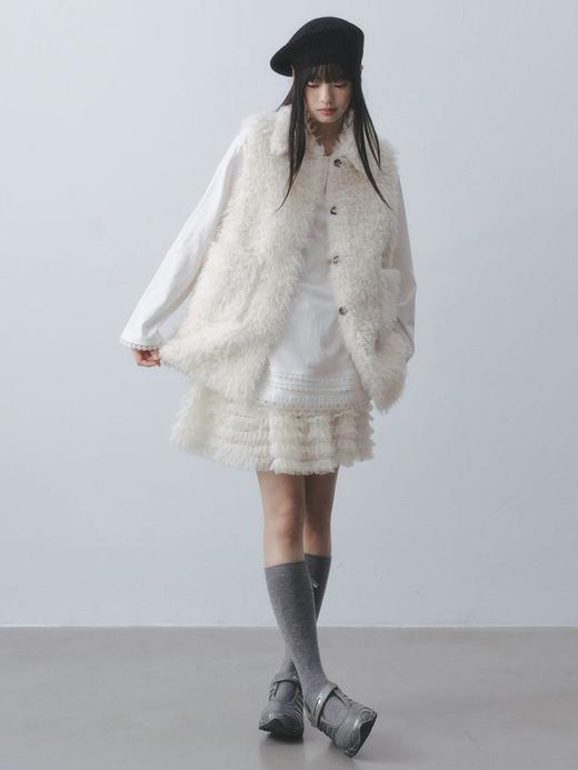 被问爆的叠穿神器｜白色蕾丝内搭宽松长袖打底T恤 商品图2