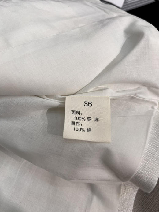 原单新款100%亚麻老钱风蕾丝捆边碰撞背心马甲外套 商品图7