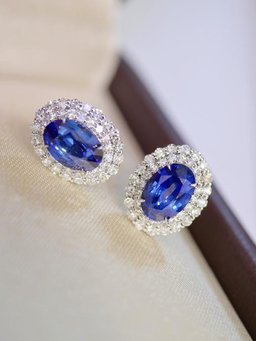 2.06ct蓝宝石耳钉 商品图3