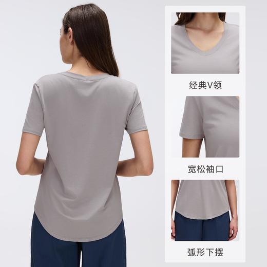 【燃脂计划】瑜伽服短袖跑步运动t恤女宽松显瘦训练健身上衣夏季薄款D26087 商品图1