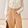 剩S/M/L 芳外新款高腰通勤休闲裤显瘦直筒西装裤女8T23CH0966 商品缩略图4