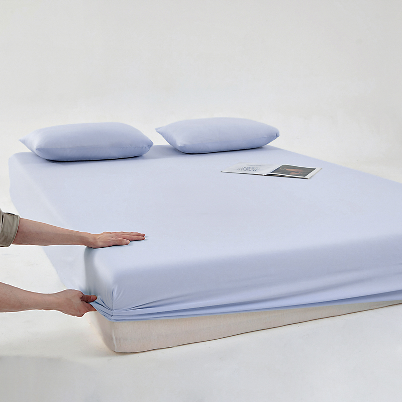 京帝【亚D同款针织云感床笠】5款自然色系，贴身舒适，不掉毛!不缩水!不褪色!母婴可用!超弹力皮筋360°全包围！#L