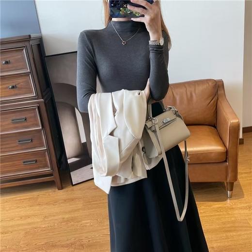 79元两件【QIUBAN秋板甄选5色羊毛美雅碧蛋白精华打底衫】圆领/半高领 春季长袖打底衫 修身百搭 商品图0