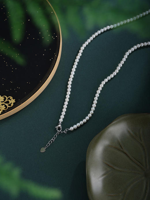 子佩集【迷雾珠华】珍珠惜王妃项链【XXXL026】白玉髓椭圆2602 商品图3